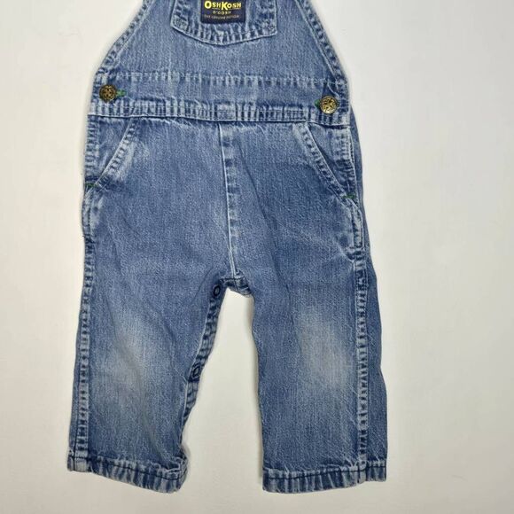 Vintage OshKosh Overalls Size 24 Months Vestbak Denim Blue USA - Picture 3 of 7